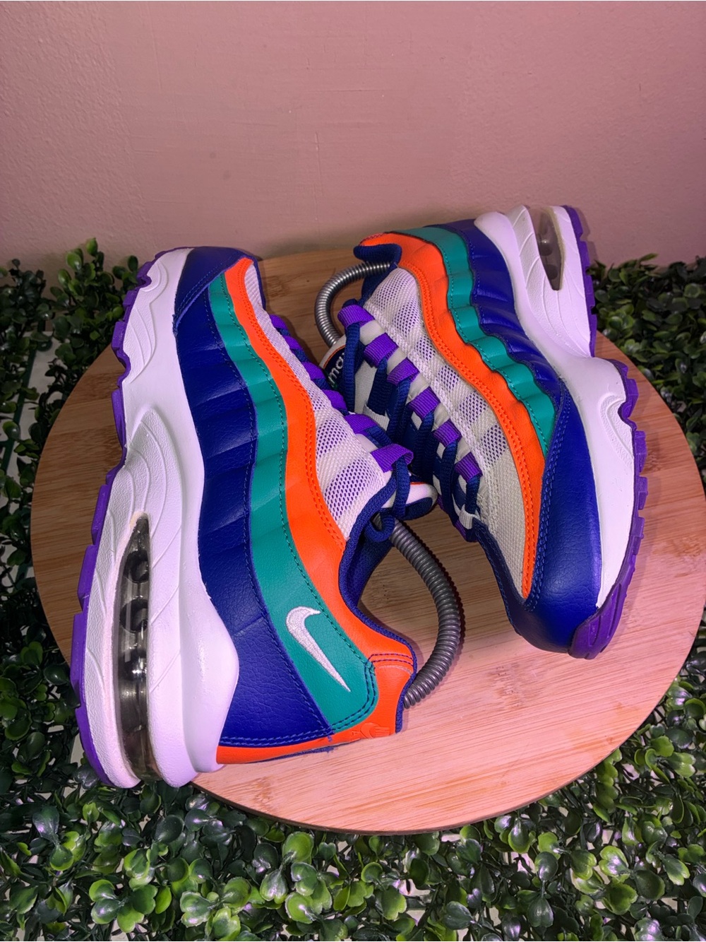 🔥 NIKE AIR MAX 95 GYM NEPTUNE GS SNEAKER SIZE YOUTH 6.5 WOMENS 7.5 307565-412 - Picture 5 of 9